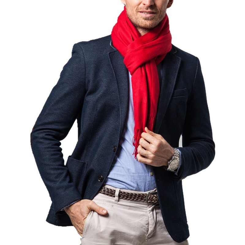Shubb Men's Scarf, Soft and Warm Cashmere Feel Scarf for