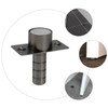 VILLFUL Invisible Door Stop Hidden Door Stopper Sturdy Stainless Steel