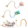 3PCS Cat Toy Bite Rope, Kitten Teething Chew Toy Rope,
