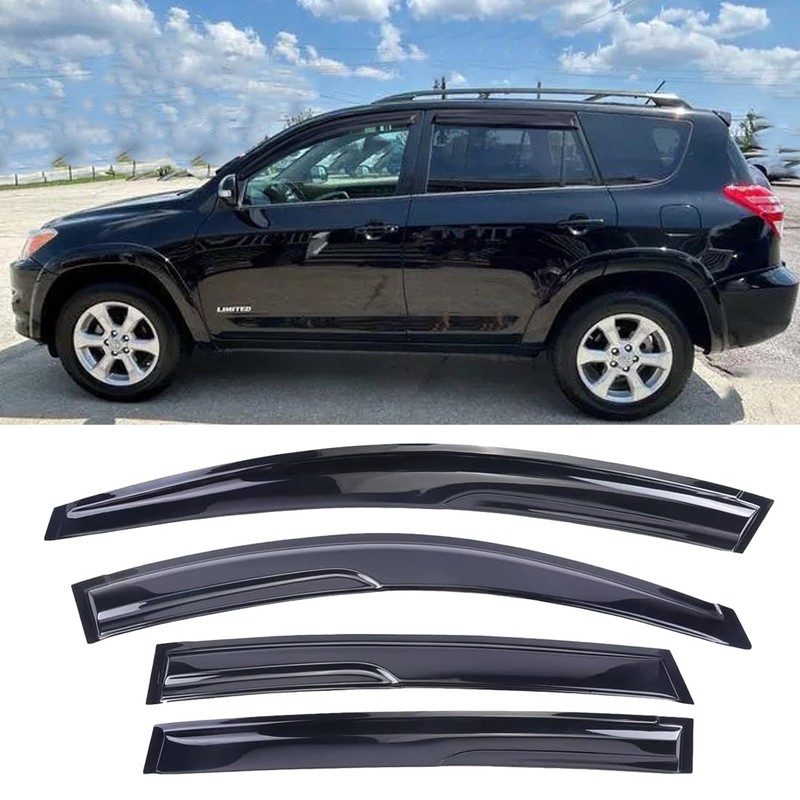 Side Car Window Visors Rain Guards for 2006-2012 Toyota RAV4
