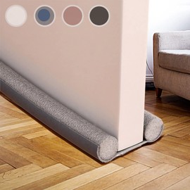 Draught Excluder for Doors 94 cm, Door Seal Draught Stopper with Double Seal Draught Excluder for Door Noise Blocker Door Draught Excluder Wind Stopper and Door Air Stopper (Brown 03)