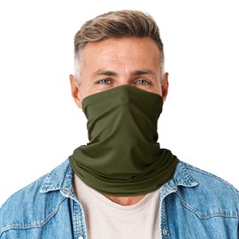 LUNGEAR Bandana Neck Gaiters Multifunction Headwear Elastic Tube Scarf Face Shield Headband Snood UV Resistence for Outdoors Sports