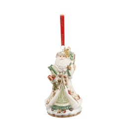 Goebel FF S Santa Annual Bell 2019 Green Fitz and Floyd Fitz Floyd Christmas Collection Colourful Stoneware 51001211