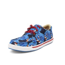 Twisted X - Zapatos casuales para mujer, Patriot Blue Rose, 22.5 cm