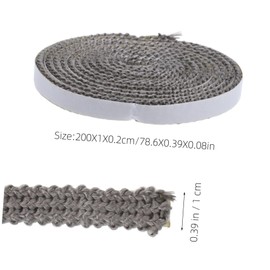 STOBAZA 1 Roll Wood Stove Gasket Rope Fiberglass Seal for Fireplaces High Temperature Resistant Flat Insulation Rope Easy to Cut Versatile for Boilers and Ovens Excellent Sealing