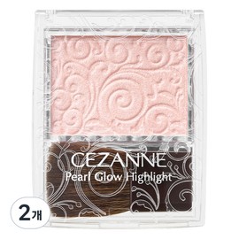 Cezanne Pearl Glow Highlight 2.4g, 04 Shell Pink, 2 pcs / 세잔느 펄 글로우 하이라이트 2.4g, 04 쉘핑크, 2개