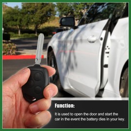 Motoforti 5pcs Metal Car Flip Remote Folding Key Blank Blade Replacement Silver Tone for Toyota Camry Corolla Rezi Long-Lasting