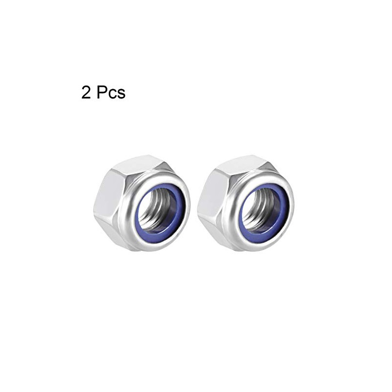 uxcell Hex Lock Nuts - M14 x 2mm Stainless Steel