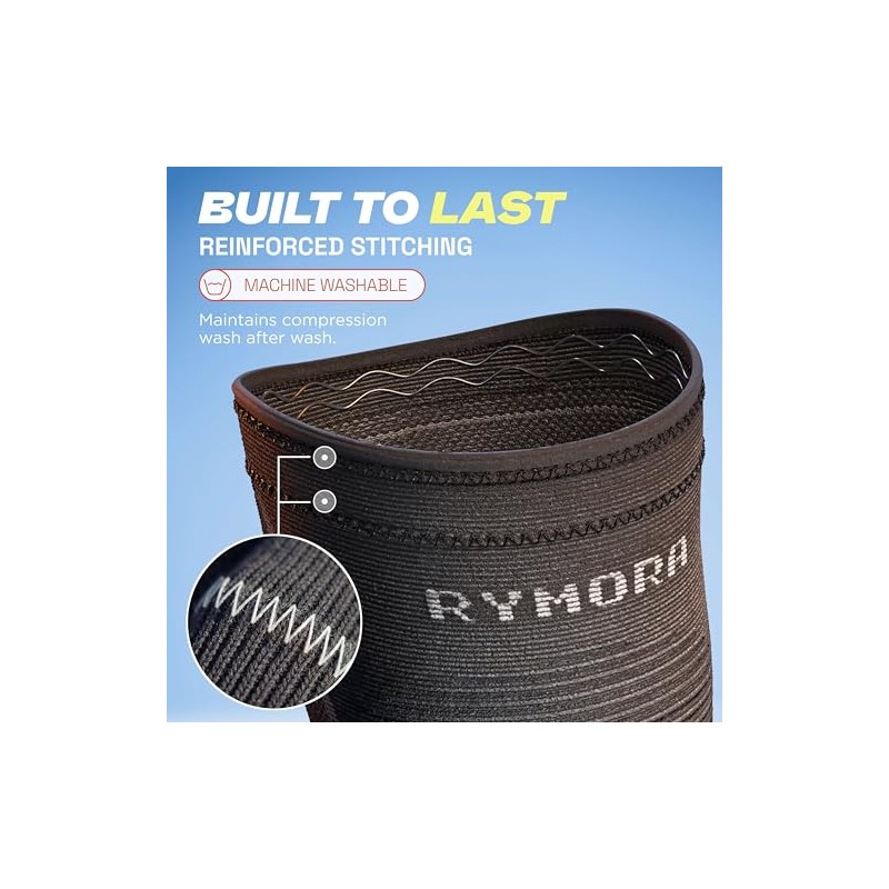 Rymora Knee Support Brace Compression Sleeves for Men and Women