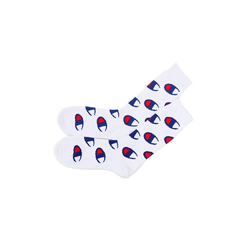 Champion CMSAM006 Men's Long Socks, Full Length Socks, Logo Pattern,
