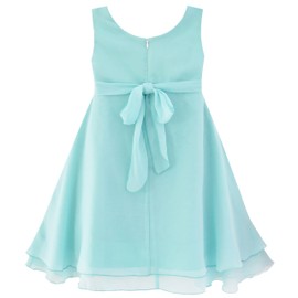 JX83 Girls Dress A-line Halter Flower Multi Layer Chiffon Size 6