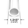 FORMUFIT Furniture Grade PVC Pipe, 40", 1" Size, White (3-Pack)