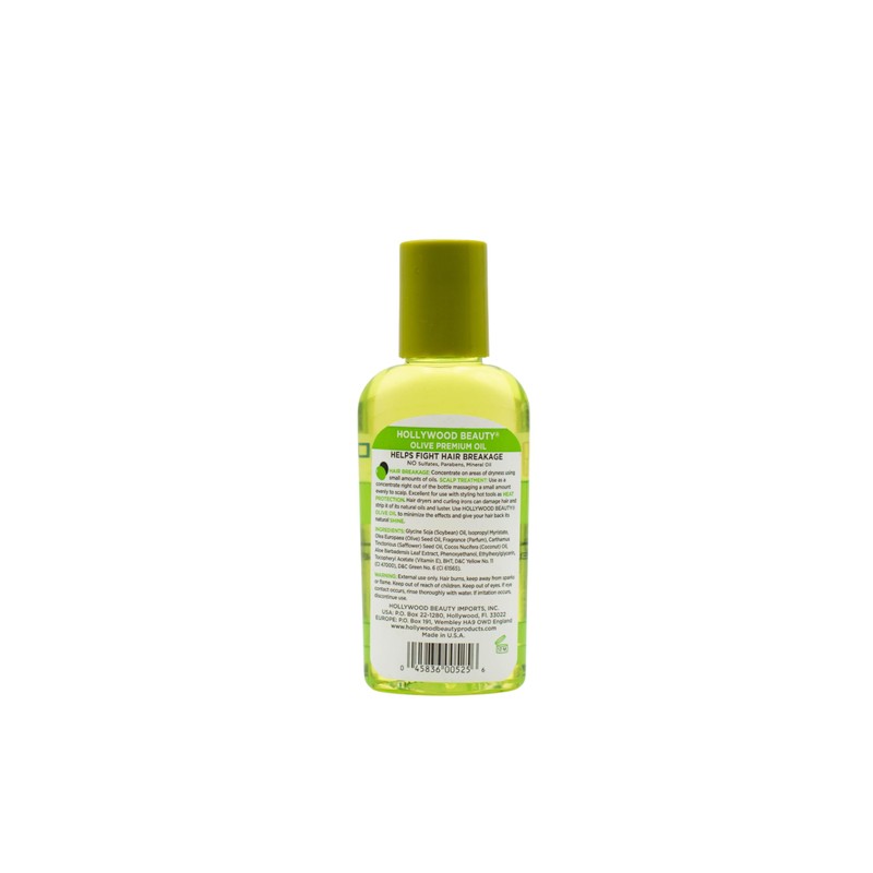 Hollywood Beauty Olive Hair Oil, 2 oz - Fights Hair