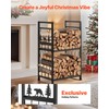 VEVOR Indoor Firewood Rack, 1.3 ft 2-Tier Firewood Holder with