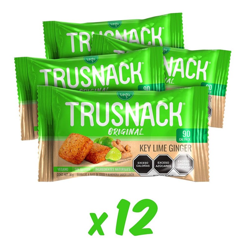 Trusnack Key Lime Ginger - 90 Cal Pack - Gluten