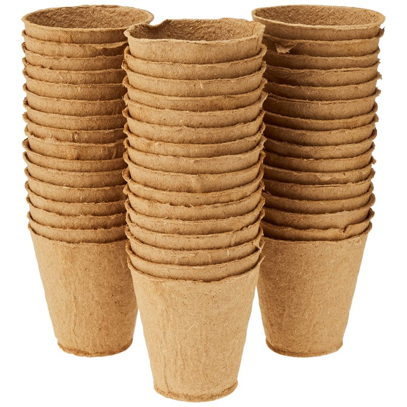 Dehner Growing Pots for Plants, round, Diameter 8 cm, Pack of