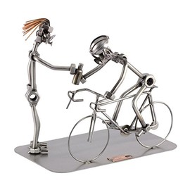 Steelman24 I Nuts and bolts sculpture Cycle Racing I Handmade ornaments I Made in Germany I I Metal figurine