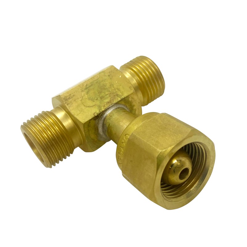 Oxygen Gas Y Adaptor, Connect 2 Regulators To 1 Bottle,