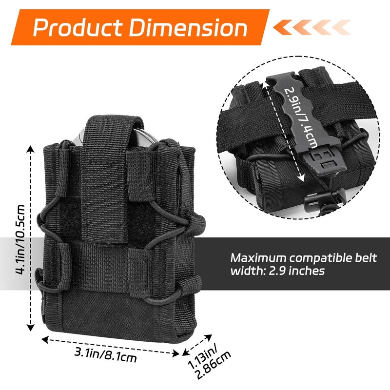 Molle Handcuff Holster, Handcuff Pouch for Duty Belt Vest, Handcuffs