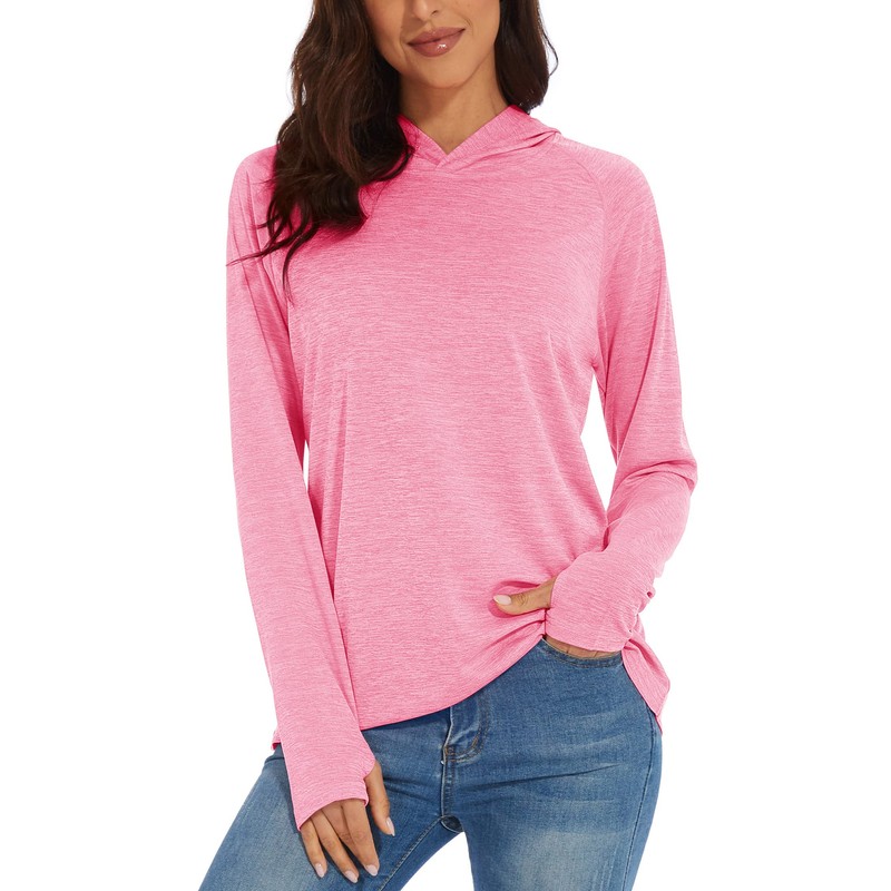 MAGCOMSEN Long Sleeve Workout Tops for Women SPF Activewear Hoodie