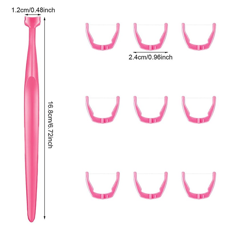 Reusable Dental Flosser Handle and 100 Flosser Refill Heads ,