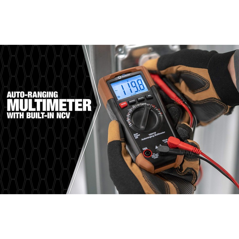 Southwire Auto Range Multimeter 10041N - Multi-Function Digital Multimeter with