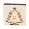 Leather Cutting Die Christmas Tree Alloy Steel and Birch Wood