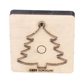 Leather Cutting Die Christmas Tree Alloy Steel and Birch Wood Punch Cutter Craft Mould Tool