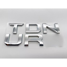 CUSTOM EMBLEM Chrome  outline Emblem compatible TOYOTA 2022 2023 TUNDRA Front Grill Letters