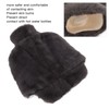 Feet Hot Water Bottle with Soft Fuzzy Cover Grey Rubber