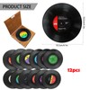BDSHUNBF Pack of 12 Vinyl Record Coasters, Coasters with Holder,