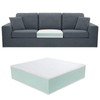 FOUXTEL Extra Thickness 3 Layer Couch Cushion Replacement, 24"x27"x6" Sofa