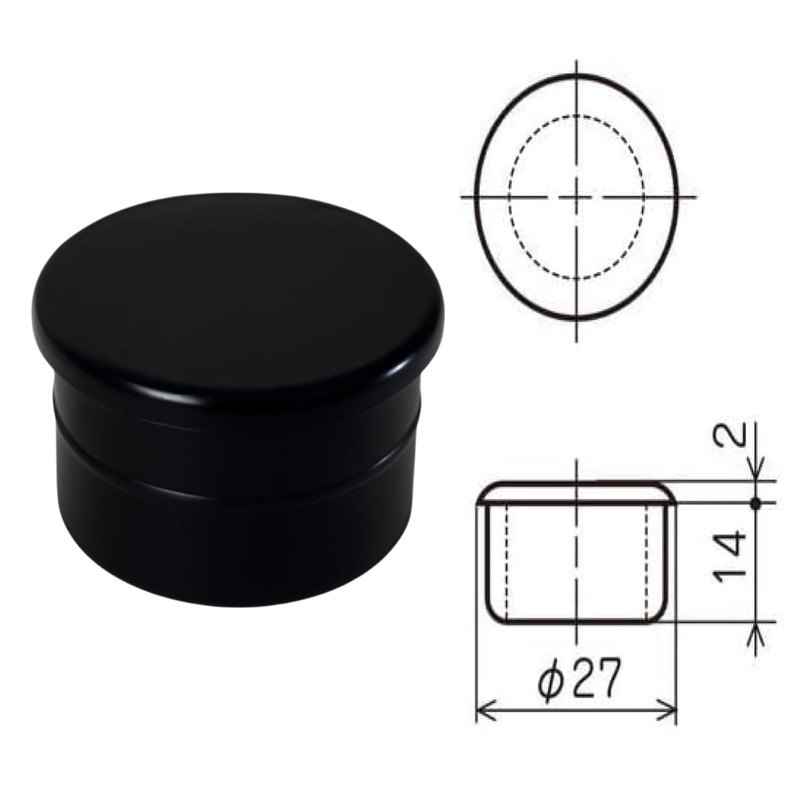 Yasaki Chemical Φ28 Erector Plastic Joint Cap J-110 S BL