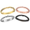 aplusashop ID Stainless Steel Bracelet with Engraving of Your Choice