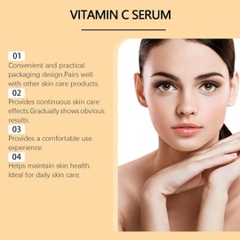 Sérum de Vitamina C para Mujer, Sérum Facial Antiedad, Ingredientes Iluminadores, Sérum Facial para Piel Seca y Sensible, Favorece la Salud de la Piel y Unifica el Tono Día y Noche (1 PCS)