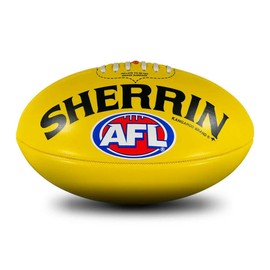 Sherrin AFL Replica PVC Football, Yellow, Size 5