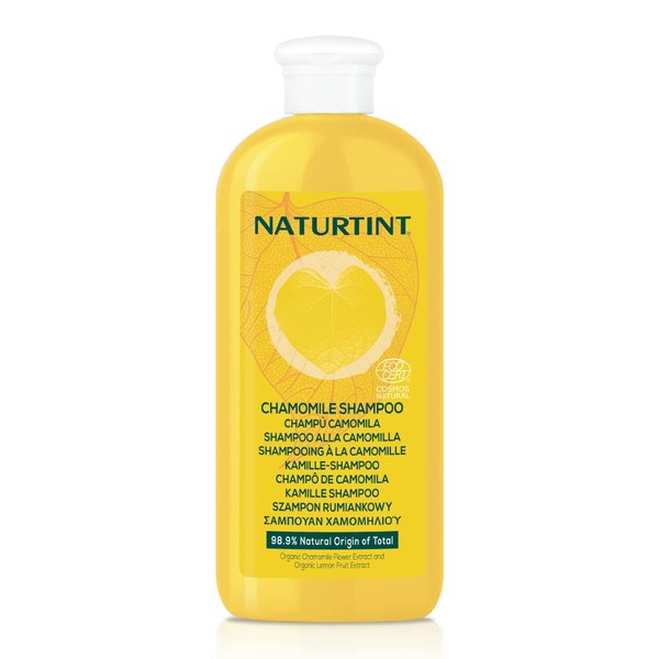 Naturtint Vegan Chamomile Shampoo Intense Golden Reflections Ecocert 98.9% Natural Ingredients Chamomile and Lemon 330 ml