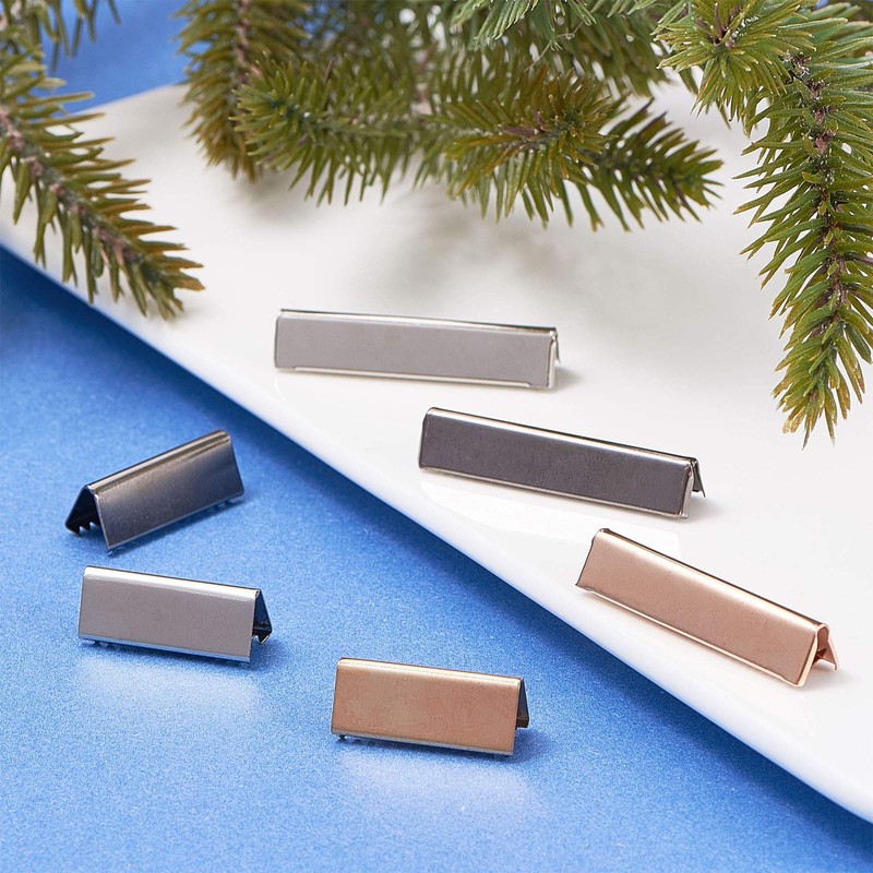 PandaHall 72 Pieces 3 Colours Belt Buckle End Tip Band