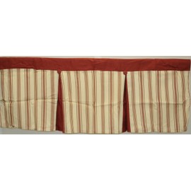 The_Curtain_Shop Lined Box Pleat Valance 42Wx16L-Terracotta