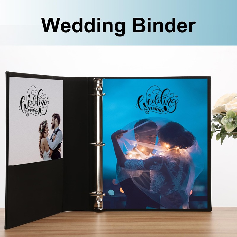 LETVPVOW Vintage Hardback 3 Ring Binder 2 Inch, Professional Leather
