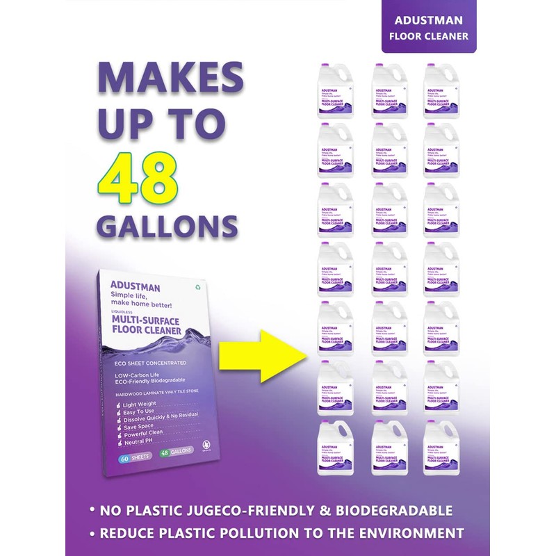 Eco Friendly Floor Cleaner Concentrated Biodegradable Cruelty-Free Hard-Surface Hardwood Laminate