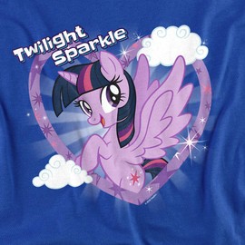 My Little Pony TV Twilight Sparkle Unisex Adult T Shirt for Men and Women, Royal, Large