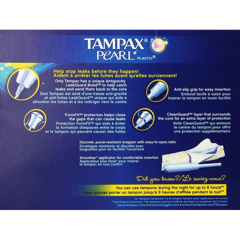 - Tampax Perla Regular Absorbencia Sin Olor Tampones, 96 Conde