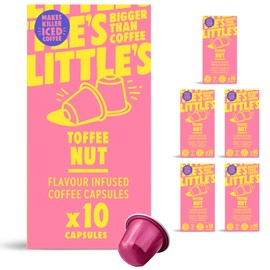 Little's Toffee Nut Coffee Capsules for Nespresso Coffee Machines (60 Coffee Pods) 100% Aluminium Capsules, Vegan Flavoured Coffee with No Added Sugar