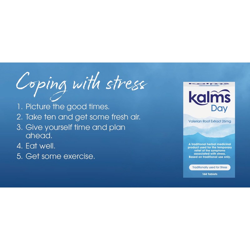 Kalms Day 96 Tablets - Traditional Herbal Medicinal Product Used