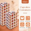 NPLUX 12 Count Cupcake Containers 12 Pack Cupcake Holders with