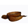 Large Size Hand Carved Mahogany Wood Nautical Turtle Bowl