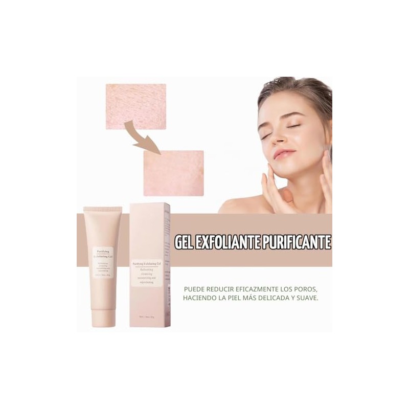 Purifying Exfoliating Gel,Exfoliating Gel for Face, Purifying Cream,Exfoliating Face Scrub,Exfoliating