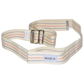 MABUA Gait Belt with Metal Buckle (Pink) (72 Inches, Beige)
