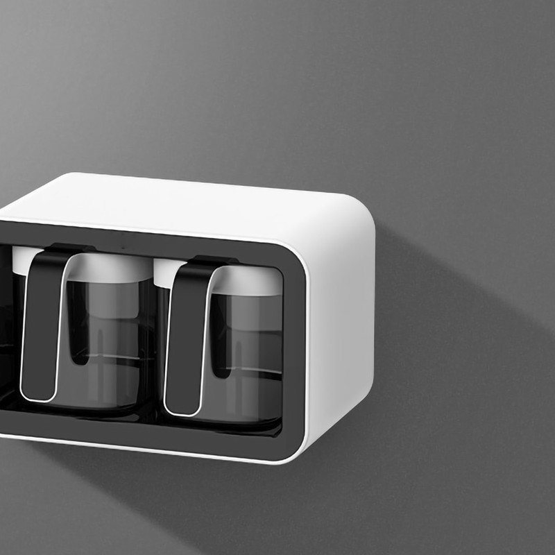 Seasoning Box Wall Mount Multi Grid Seasoning Storage Container Kitchen